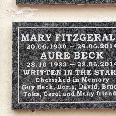 FITZGERALD Mary 1930-2014 :: BECK Aure 1933-2014
