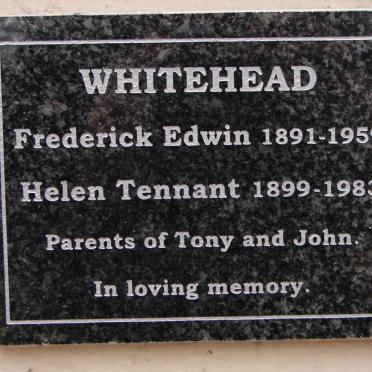 WHITEHEAD Frederick Edwin 1891-1959 &amp; Helen Tennant 1899-1983