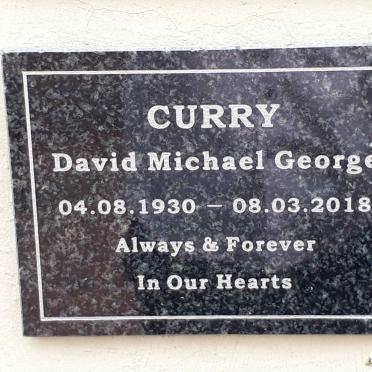 CURRY David Michael George 1930-2018
