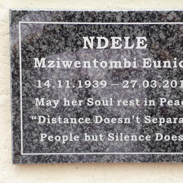 NDELE Mziwentombi Eunice 1939-2019