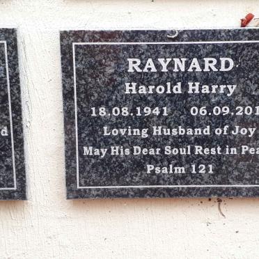 RAYNARD Harold Harry 1941-2016