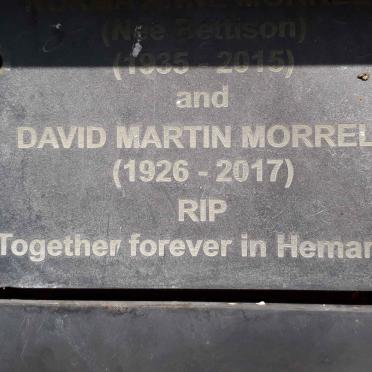 MORRELL David Martin 1926-2017 &amp; ? BETTISON 1935-2015