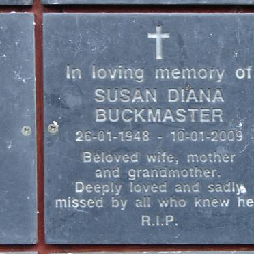 BUCKMASTER Susan Diana 1948-2009