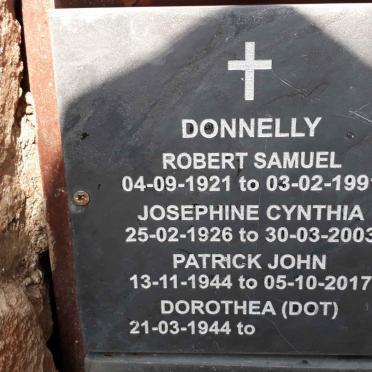 DONNELLY Robert Samuel 1921-1991 :: DONNELLY Josephine Cynthia 1926-2003