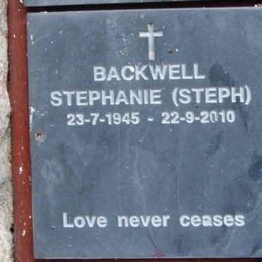 BACKWELL Stephanie 1945-2010