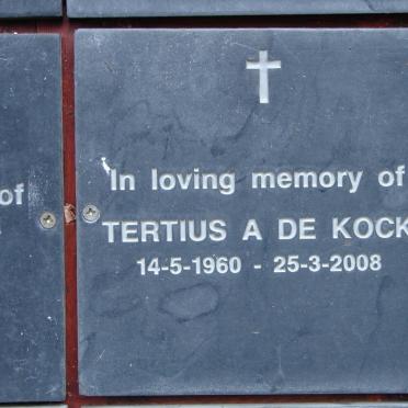 KOCK Tertius A., de 1960-2008