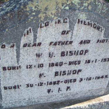 BISHOP W.H. 1860-1939 :: BISHOP M. 1882-1949