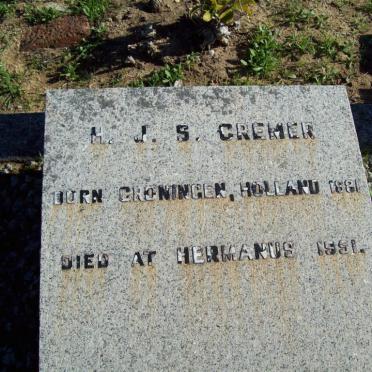 CREMER H.J.S. 1881-1951