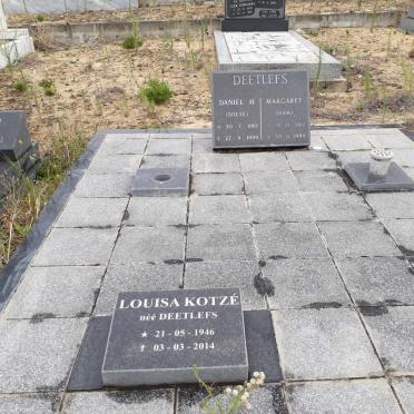 DEETLEFS Daniel H. 1910-1999 &amp; Margaret 1912-1989 :: KOTZE Louisa nee DEETLEFS 1946-2014