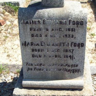 FORD James Edward 1851-1930 &amp; Maria Elizabeth 1857-1941