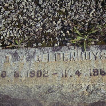 GELDENHUYS D.S. 1902-1963