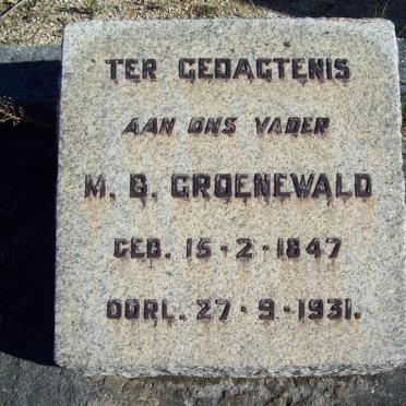 GROENEWALD M.B. 1847-1931