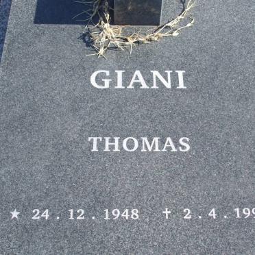 GIANI Thomas 1948-1996