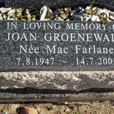 GROENEWALD Joan nee MAC FARLANE 1947-2003