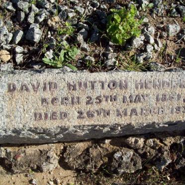 HENDERSON David Hutton 1861-1932