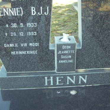 HENN B.J.J. 1933-1993