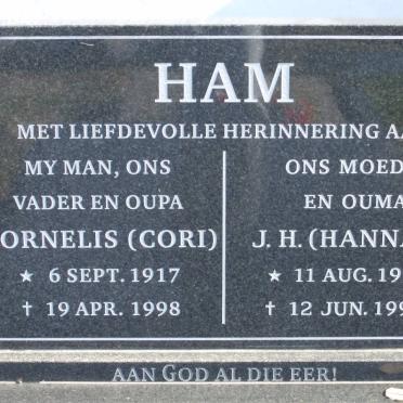 HAM Cornelis 1917-1998 &amp; J.H. 1919-1999