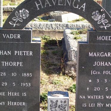 HAVENGA Johan Pieter Thorpe 1885-1953 &amp; Margaretha Johanna FOURIE 1886-1938