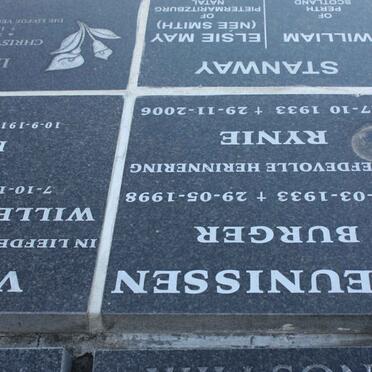 BREUNISSEN Burger 1933-1998 &amp; Rynie 1933-2006