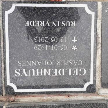GELDENHUYS Casper Johannes 1929-2013