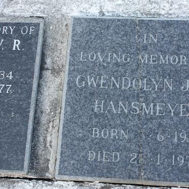HANSMEYER Gwendolyn Joan 1916-1970