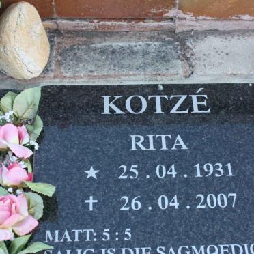KOTZE Rita 1931-2007