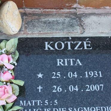 KOTZE Rita 1931-2007