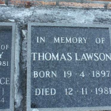LAWSON Thomas 1897-1981