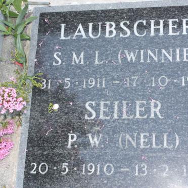 LAUBSCHER S.M.L. 1911-1982 :: SEILER P.W. NELL 1910-1989