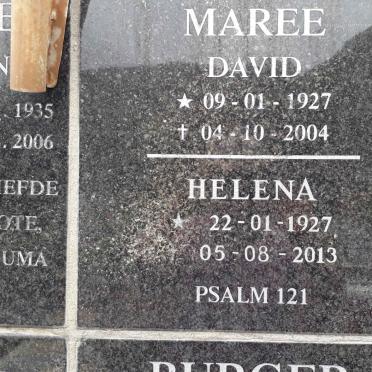MAREE David 1927-2004 &amp; Helena 1927-2013