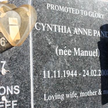 PANDY Cynthia Anne nee MANUEL 1944-2008