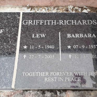 RICHARDS Lew, GRIFFITH 1940-2005 &amp; Barbara 1937-2013