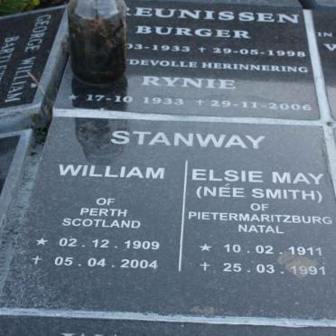 STANWAY William 1909-2004 &amp; Elsie May SMITH 1911-1991