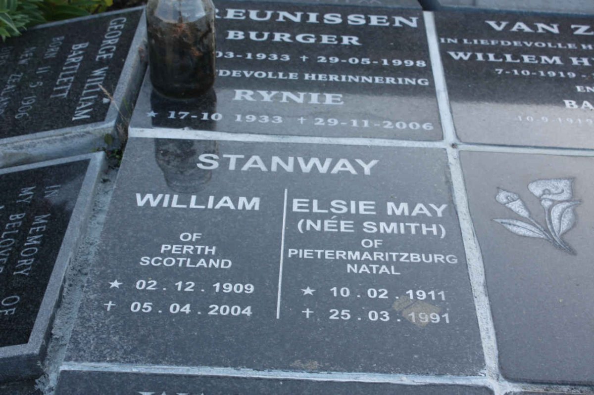 STANWAY William 1909-2004 &amp; Elsie May SMITH 1911-1991