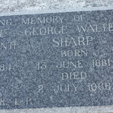 SHARP George Walter 1881-1966 &amp; Edith Alice KENT 1884-1961
