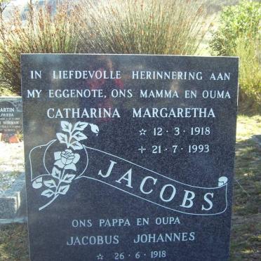 JACOBS Jacobus Johannes 1918-2003 &amp; Catharina Margaretha 1918-1993