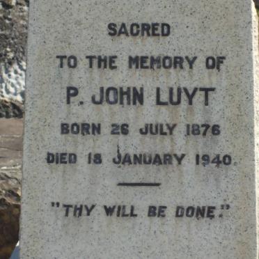 LUYT P. John 1876-1940