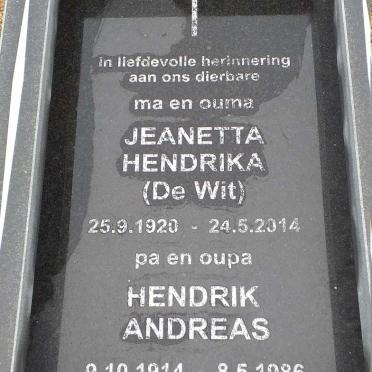 LERM Hendrik Andreas 1914-1986 &amp; Jeanette Hendrika DE WIT 1920-2014