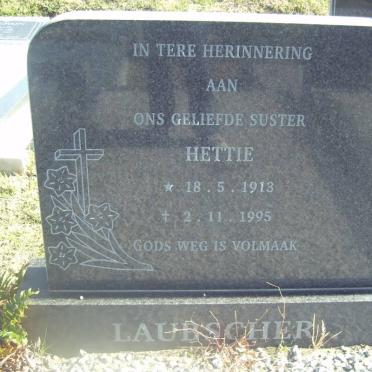 LAUBSCHER Hettie 1913-1995