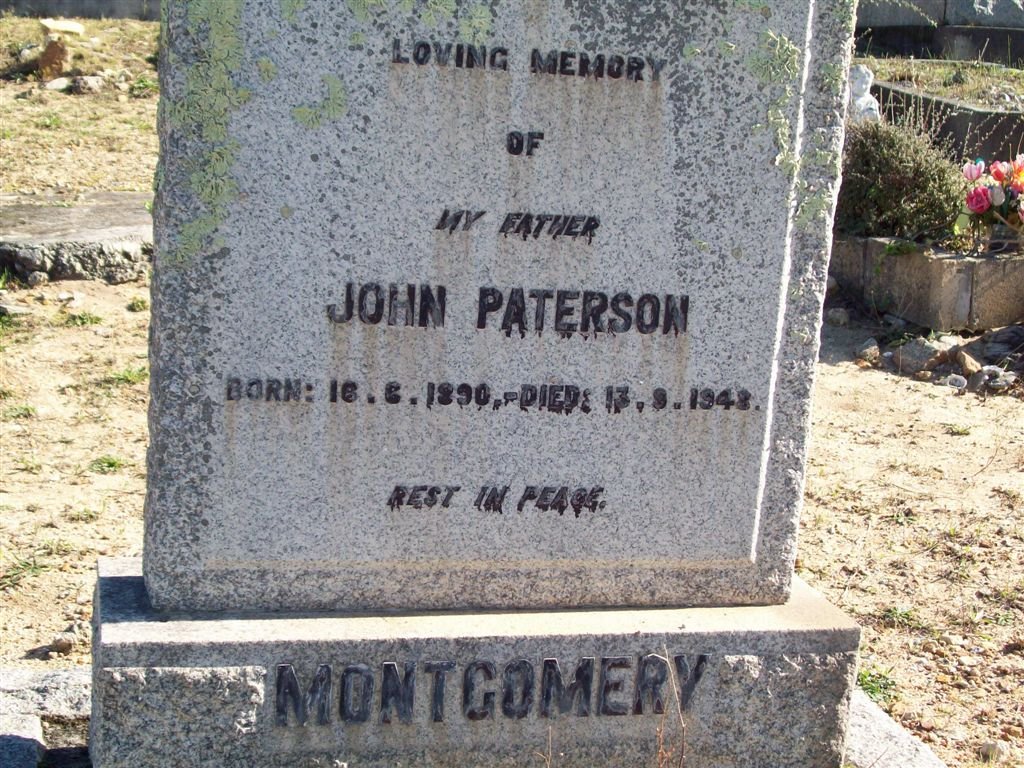 MONTGOMERY John Paterson 1890-1948