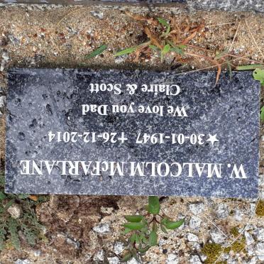 McFARLANE W. Malcolm 1947-2014