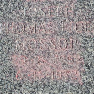 MOSSOP Joseph Thomas 1952-1972