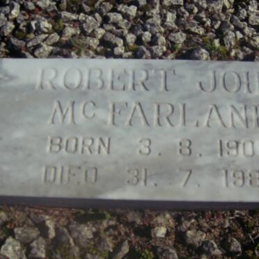 McFARLANE Robert John 1908-1987