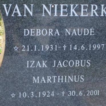NIEKERK Izak Jacobus Marthinus, van 1924-2001 &amp; Debora NAUDE 1931-1997