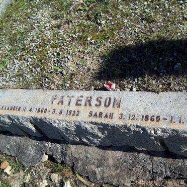 PATERSON Alexander 1860-1922 &amp; Sarah 1860-1949