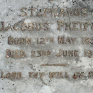 PHEIFFER Stephanus Jacobus 1857-1932