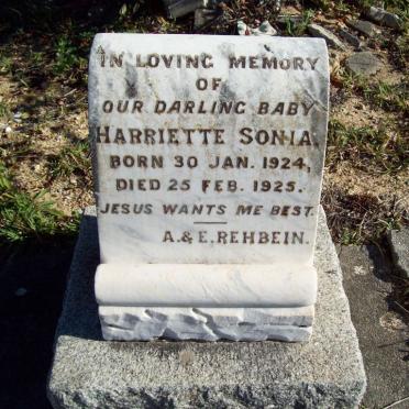 REHBEIN Harriette Sonia 1924-1925