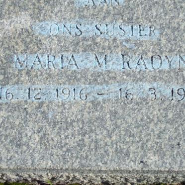 RADYN Maria M. 1916-1938