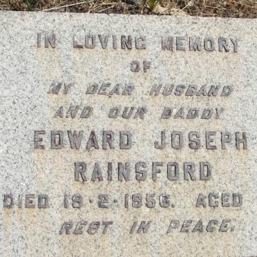 RAINSFORD Edward Joseph -1956