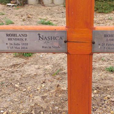 ROHLAND Hendrik P. 1935-2014 &amp; Lorna L. 1944-2019